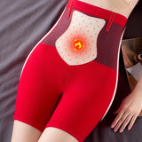 Gwmlk High Waist Thermal Panties For Women Flat Belly Shaping Panties Seamless Boxer Safety Shorts Period Menstrual Underwear Lady