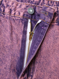Gwmlk Women's Jeans High Waist Multiple Pockets Design Purple Loose Straight Wide Leg Denim Pants 2024 Summer New Fashion 29L3222