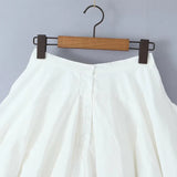 Gwmlk Women Open Buttons High Waist Asymmetrical A-lined Ruched Mini Umbrella Skirt Girl Skater Skirts
