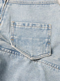 Gwmlk Women's Jeans High Waist Solid Color Deconstruction Straight Wide Leg Patchwork Female Denim Pants 2024 Summer New Fashion