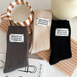 Gwmlk Long Socks Men's Women's Fashion Cloth Label Numbers Tube Socks Decoration Skateboard Casual Sports Cotton Mid-tube Sock