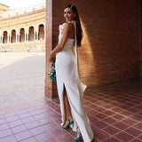 Gwmlk Applique Halter Backless Maxi Dress White Long Summer Dress Elegant Birthday Party Dress For Women 2024