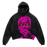 Gwmlk and winter new street print pattern men fashion hoodie Harajuku trendy brand Y2k couple hooded sweatshirt