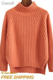 Gwmlk 2023 New Solid Causal Pullover Sweaters Women Spring Turtleneck Bottoming Knitted Jumpers Woman Fashion All-match Tops