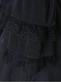 Gwmlk Black Dress Women New O-Neck Long Sleeve Lace Patchwork Lacing Dress Autumn Winter Black Retro Party Dress Female XXL
