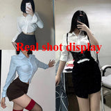 Gwmlk 2023 New Sexy Slim Fit Crop Tops Women Y2K Folds Tunic Long Sleeve Shirt Ladies Korean Fashion Buttons White Blouses