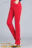 Gwmlk 2023 Spring Corduroy Pants for Women Casual High Waist Straight Trousers Female Black Khaki High-quality Long Mom Pants