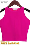 gwmlk 2023 New Women Sexy Cotton Crop Top Crop Bustier Multicolor Sleeveless Cropped Blusas Vest Tank Top Camisole 14 Colors
