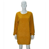 Gwmlk Autumn / Winter Ebaywish Fashionable Women's Dress With Long Sleeves, Round Neck And Loose Plush Dress