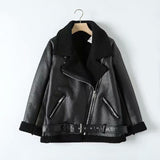 Gwmlk Autumn And Winter New Leisure Thickened Warm Ring Fur Integrated Coat