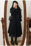 Gwmlk Woolen Coat Women's New Korean Version Of Black Medium-Length Tweed Coat Is Popular To Thicken Autumn And Winter