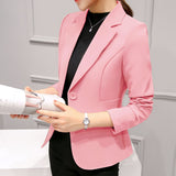 Gwmlk Spring And Autumn New Chic Professional Suit Long-Sleeved Korean Version Slim And Slim Small Suit Jacket Women's Short Style