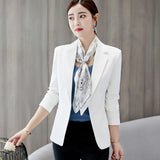 Gwmlk Spring And Autumn New Chic Professional Suit Long-Sleeved Korean Version Slim And Slim Small Suit Jacket Women's Short Style