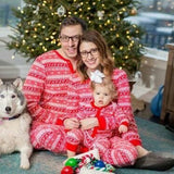 Gwmlk Popular Style Christmas Parent-Child Suit Printed Household Pajamas Two-Piece Set Of LQ3066