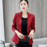 Gwmlk Daifei 2024 Spring / Summer New Fashion Korean Version Large Size Thin Suit Solid Color Leisure Lady's Fashion Suit