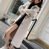 Gwmlk 2024 Spring / Summer Ebaywish Lapel Women's Woolen Coat