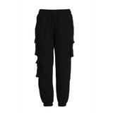 Gwmlk Women Solid Cargo Pants Multicolor Stretch Casual Lacing Drawstring High Waist Bottoms Trousers Fitness Tracksuit  High Hop Pant