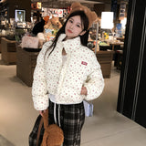 Jacket For Women 2024 New Winter Coat Add Thick Cotton-Padded Jacket Small Retro Short Bread Clothes