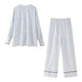 Gwmlk Spring Striped Shirt 2010782 Pajamas Style Trousers 3152406