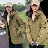 Warm Outdoor Assault Jacket And Cotton Coat Female 2024 New Autumn And Winter Cotton-Padded Jacket Couples Work Clothes Cotton-Padded Clothes