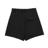 Gwmlk New Spring Style High Waist Shows Thin Pleated Casual Shorts 1478030