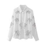 Gwmlk Street Style Beaded Embroidered Shirt With Beaded Embroidered Pants In Spring 2024