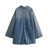 Gwmlk New Denim Loose Single Bag Decorated Short Dress 3607282