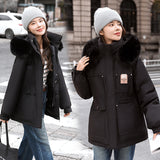 Winter New Parker Cotton Clothes Female Long Korean Version Loose Fashion Cotton-Padded Clothes Waist Show Thin Cotton-Padded Jacket Coat