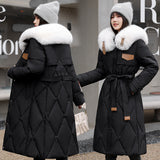 Clothes Women 2024 New Korean Version Loose Long Knee Cotton-Padded Clothes Bread Clothes Winter Thick Coat Design Sense