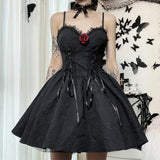 Gwmlk Winter Dress New Style Dress Dark Style Jacquard A Pendulum Back Halter Dress