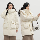 Sense Super Good-Looking Down Cotton Clothes Women 2024 New Winter Long Plus Thick Cotton-Padded Coat Super Thick Coat