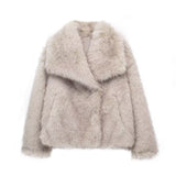 Gwmlk New Artificial Fur Effect Short Fashion Coat 4360240