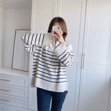 Gwmlk New Winter Sweater With Loose Stripes And Casual Sweaters