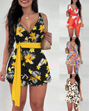 Gwmlk Independent Station Spring And Summer New Printed Belt Shorts Set In Stock