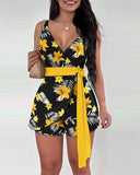 Gwmlk Independent Station Spring And Summer New Printed Belt Shorts Set In Stock