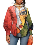 Gwmlk Independent Station New Fashionable Printed Ladies' Long-Sleeved Shirts From Stock