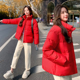 Cotton-Padded Jacket Female 2024 Winter New Thickened Bread Jacket Korean Version Cotton-Padded Jacket Loose Small Cotton-Padded Jacket Coat Tide