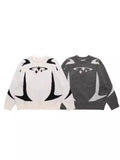 Gwmlk Street Y2k Coat Sports Street Hip-Hop Leisure Color Impact Style Knitted Couple Sweaters Wear Fashion