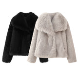 Gwmlk New Artificial Fur Effect Short Style Fashion Coat 4360240