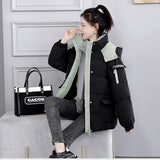 Cotton Clothing Female Short Style 2024 New Korean Version Of Bread Clothing Winter Loose Cotton-Padded Jacket Hat And Thick Cotton-Padded Jacket Coat