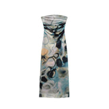 Gwmlk Autumn And Winter Women's Wear New Printed Silk Mesh Breast Dress 840587