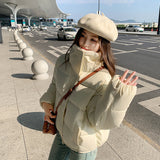 Short Small Add Thick Cotton Clothing Female 2024 Winter New Versatile Show Thin Stand Collar Bread Coat