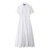 Gwmlk New Spring Style Spliced Dress With Belt Shirt 2240371