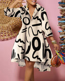 Gwmlk Independent Station New Fashion Printed Dress Women's Spot