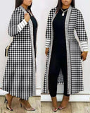 Gwmlk Independent Station Fashion Printing Long-Sleeved Spliced Coat Women's Wear Spot