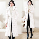 Cotton-Padded Clothes Female Long Money Over The Knee Can Remove Cap Down Cotton-Padded Jacket Show Thin Two Wear Can Take Off Discharge Cotton-Padded Clothes Add Thick Coat