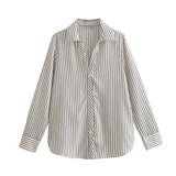 Gwmlk New Slim Striped Long-Sleeved Casual Shirt In Autumn 2298163