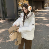 A Color Bread Suit Hooded Korean Version Cotton-Padded Clothes Female Loose Winter Thick Fashionable Versatile Warm Coat Temperament Tide