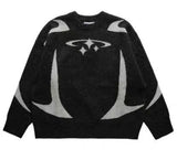 Gwmlk Street Y2k Coat Sports Street Hip-Hop Leisure Color Impact Style Knitted Couple Sweaters Wear Fashion