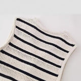 Gwmlk New Striped V-Collar Button For Casual Knitted Vest 3991045